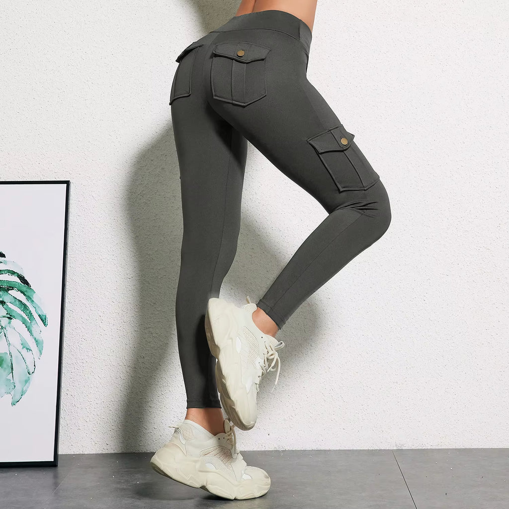 Seamless Yoga Pant with Pocket Women'S Hip Lifting Sport Leggings Gym High Waist Fitness Tight Elastic Slim Workwear